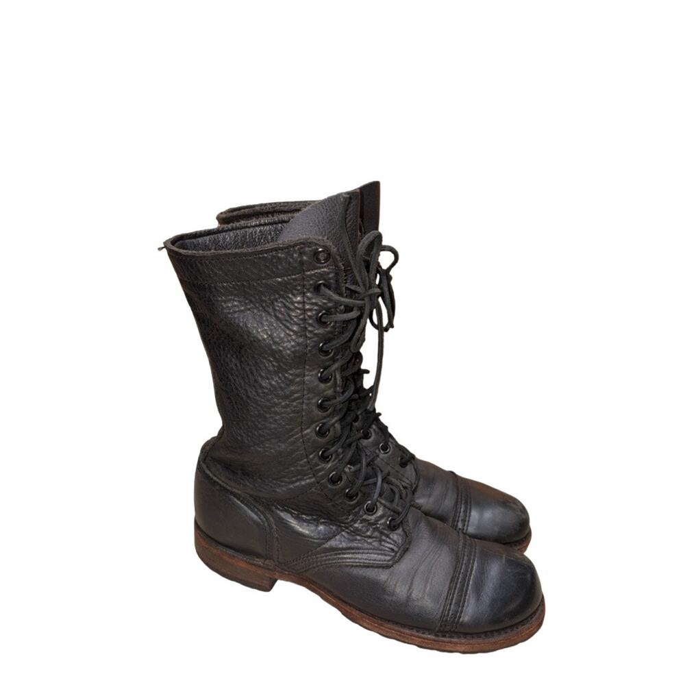 Vintage Shoe Company Molly Black Leather Jump Boots Size: 8M Women's